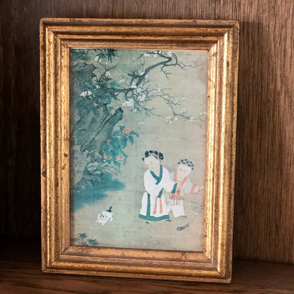 Oriental Art with Gold Frame - Picture 2 of 4